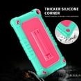 thumbnail image 4 of SOATUTO for 2022 Walmart Onn 8 8 inch Heavy Duty Case with Shoulder Strap Kickstand Soft Silicone Hard Back Hybrid Armor Protective Cover For Walmart Onn 8 Gen 3 2022 Model 100071483 - Green+Pink, 4 of 6