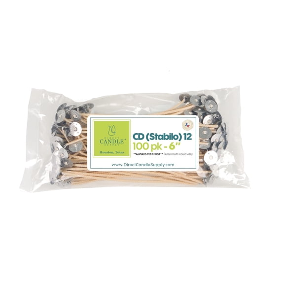 Mechas para velas Direct Candle Supply CD 12 de 15 cm, 100 unidades