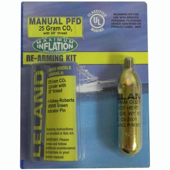 Leland Maximum Inflation Re-Arm Kit G 25G Manual 3/8" Threads