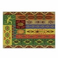thumbnail image 1 of African Cutting Board, Abstract West Folk Art Forms Unique Lines Print, Decorative Tempered Glass Cutting and Serving Board, Small Size, Multicolor, by Ambesonne, 1 of 1