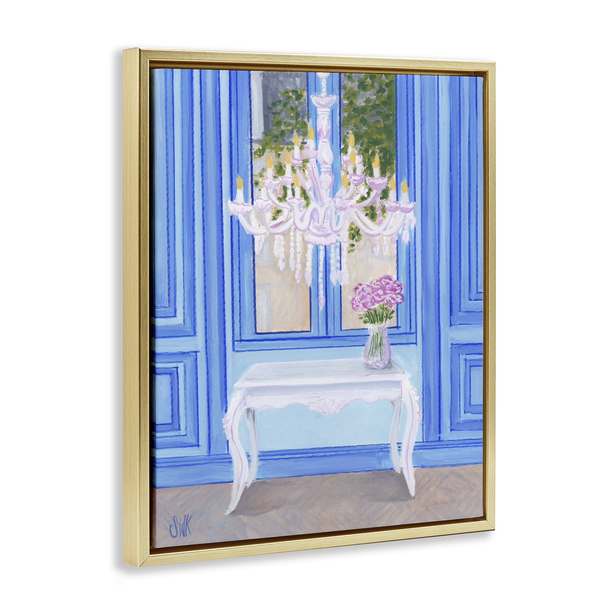 Stupell Industries French Window Architecture Gold Framed Floater Canvas Wall Art, design by Sarah Waldron Kimball