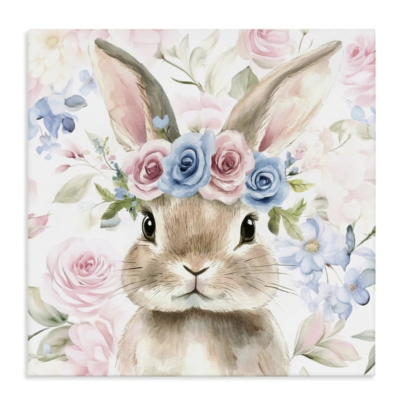 Stupell Industries Flower Power Bunny Canvas Wall Art, design by Tina LeCour