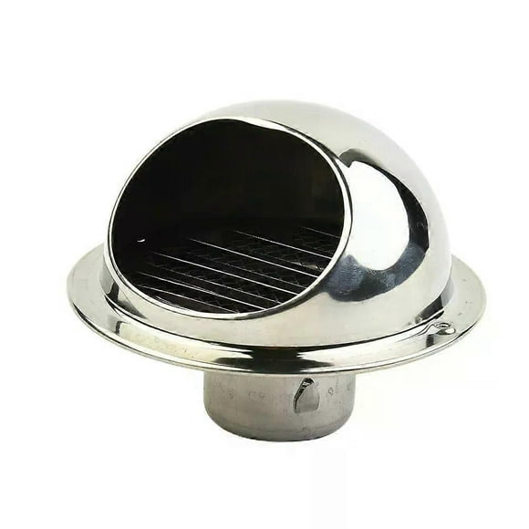 50mm Air Vent Grille Stainless Steel Bull Nose Wall Vent Wall Extractor Vent Outlet For Air Conditioning Units Kitchen Fans Vent
