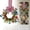E, variant on Mini Spring Wreaths, Artificial Daisy Flowers Small Pillar Holder Wreath, Spring Summer Floral Wreath for Candle, Farmhouse, Porch, Front Door, Cabinets, Table Decoration, White