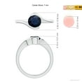 thumbnail image 5 of Angara Natural 1.2 Ct. Blue Sapphire Solitaire Ring in Sterling Silver for Women (Ring Size: 3.5), 5 of 10