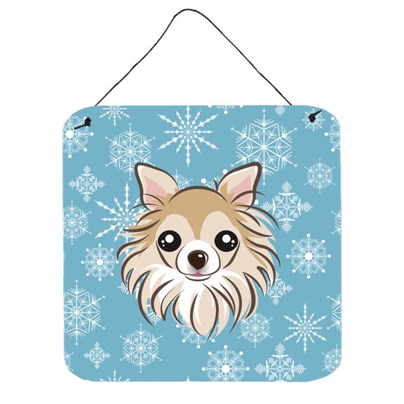 Snowflake Design with Dog Art Wall or Door Hanging Prints