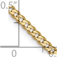thumbnail image 3 of 14K Yellow Gold 2.2mm Flat Beveled Curb Chain (26 X 2.2) Made In South Africa fbu060-26, 3 of 5