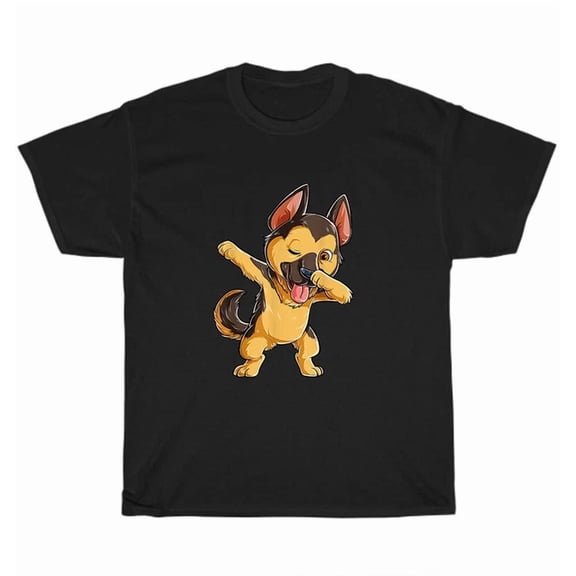 Hot Trending T-Shirt With - Dabbing German Shepherd Dab Dance Dog Pet Lover T-Shirt Unisex Tee Gift
