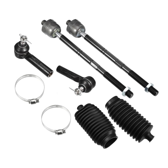 Unique Bargains 6 Pcs Front Outer Inner Left Right Tie Rod End Link EV466 ES3713 Fit for Toyota Matrix 2003-2008