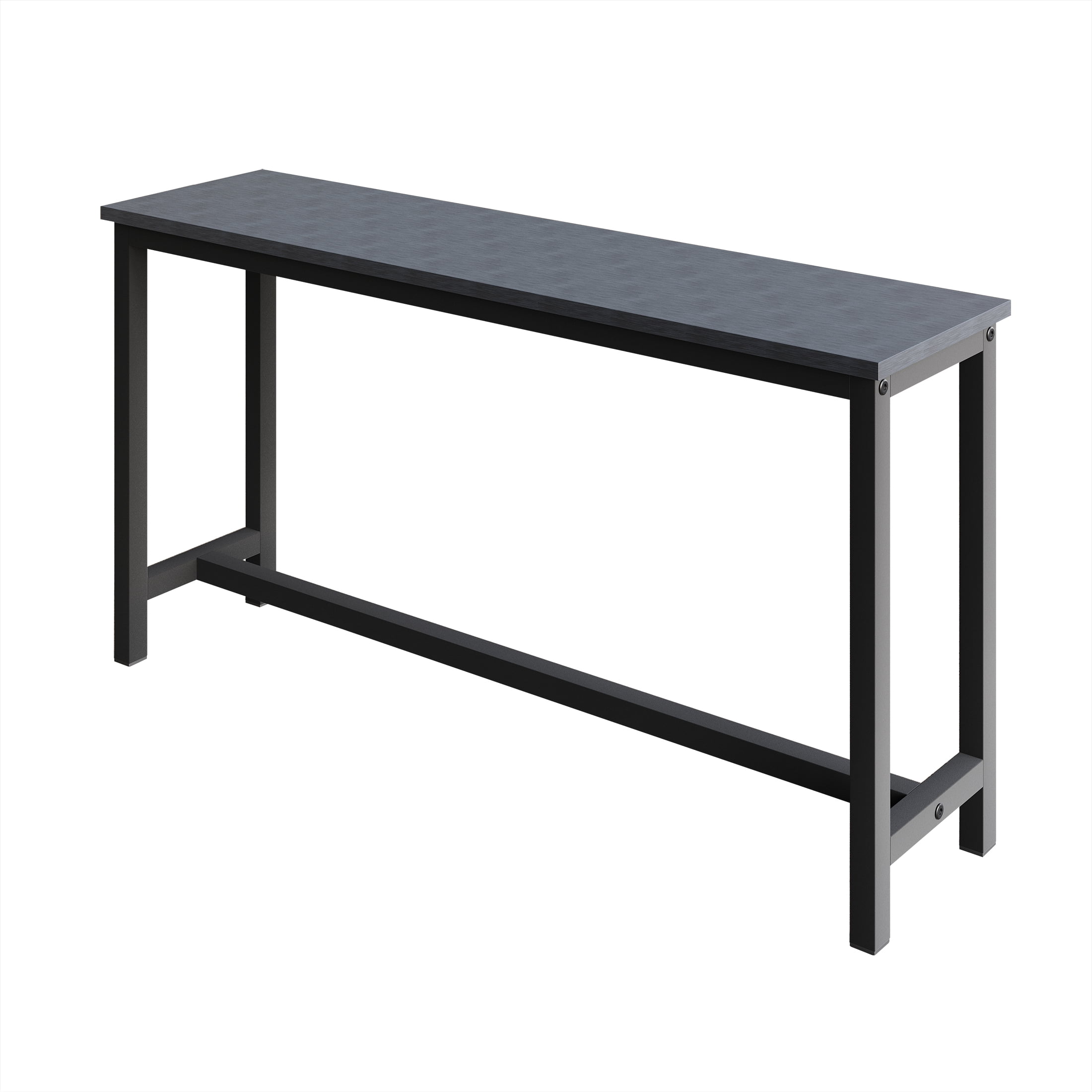 Castle Place 3-Piece Metal Dining Set with Integrated Wine Rack and Shelving, Black