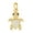 Sterling Silver Yellow-Tone, variant on Sterling Silver Unisex Black White Cubic-Zirconia Heart Turtle Ocean Pendant