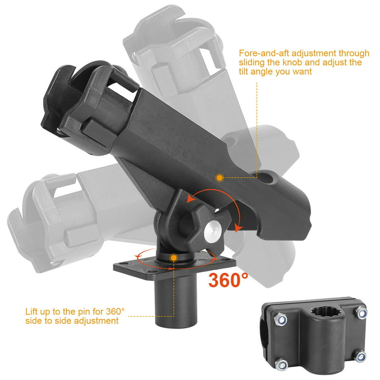 Fishing Rod Holder for Kayak - 360 Swivel - Includes Mount and Fittings -  Riber 5060314723793