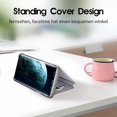 thumbnail image 3 of iPhone Xs Max Case, Smart Clear View Makeup Standing Mirror Electroplate Plating Kickstand Full Body Magnetic Flip Protective Cover for Apple Phone Xs Max (6.5''), 3 of 6