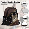 thumbnail image 6 of Xixirimido Cat & Paws Pattern Small Sling Backpack Crossbody Sling Bag, Chest Bag Daypack Fanny Pack Cross Body Bag for Shopping Hiking Traveling, Brown, 6 of 7