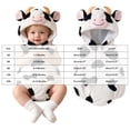 thumbnail image 3 of ZHANGDER Kids Cow Costume, Animal Flannel Onesie Cartoon Romper Boy Girl Outfit Baby Toddler, 3 of 8