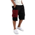 thumbnail image 2 of CCRFTGI Men's Casual Cargo Shorts Drawstring Elastic Waist Shorts Summer Work Shorts with Pockets Wine XL, 2 of 5