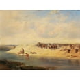 thumbnail image 2 of August von Pettenkofen 24x19 Black Ornate Framed Double Matted Museum Art Print Titled: Russian Bivouak, 2 of 5