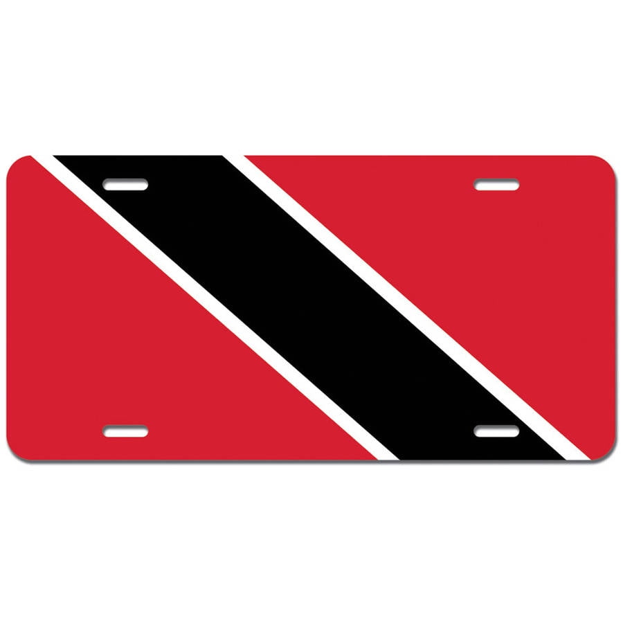 Trinidad and Tobago Flag Novelty Metal Vanity License Tag Plate