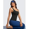 thumbnail image 3 of CRZ YOGA Butterluxe Women’s U Neck Tank Top with Built in Bra Soft Padded Crop Camisole, 3 of 4