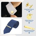 thumbnail image 3 of Uxcell Gemelos, Clip de Corbata Inicial y Juego de Gemelos para Hombres Clásico de Cobre, Letra C (Tono Dorado), 3 of 6