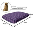 thumbnail image 2 of Retro Pet Bed, Cassette in 80's Style in Distorted Like Perspective View Illustration, Resistant Pad for Dogs and Cats Cushion with Removable Cover, 24" x 39", Fuchsia and Blue Violet, by Ambesonne, 2 of 4