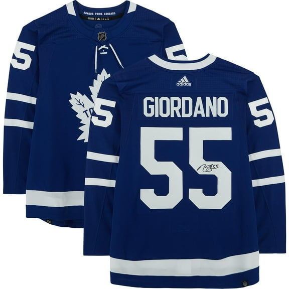 Mark Giordano Toronto Maple Leafs Autographed Blue Adidas Authentic Jersey - Fanatics Authentic Certified