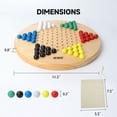 thumbnail image 3 of GSE Games & Sports Expert 11.5" Wooden Classic Chinese Checker Board Game Strategy Game with 66 Wood Marbles for Family Party, Game Night, Camping Trip, 3 of 8