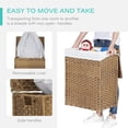 thumbnail image 5 of Paylesshere Laundry Basket Handwoven Laundry Hamper 90L/110L Foldable Rattan Laundry Hamper With Lid,2 Removable Liner Bags & 6 Laundry Bags,Clothes Hamper Bathroom Laundry Basket,Natural, 5 of 8