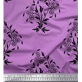 thumbnail image 2 of Soimoi Rayon Fabric Leaves & Floral Block Print Fabric by Yard 56 Inch Wide, 2 of 3
