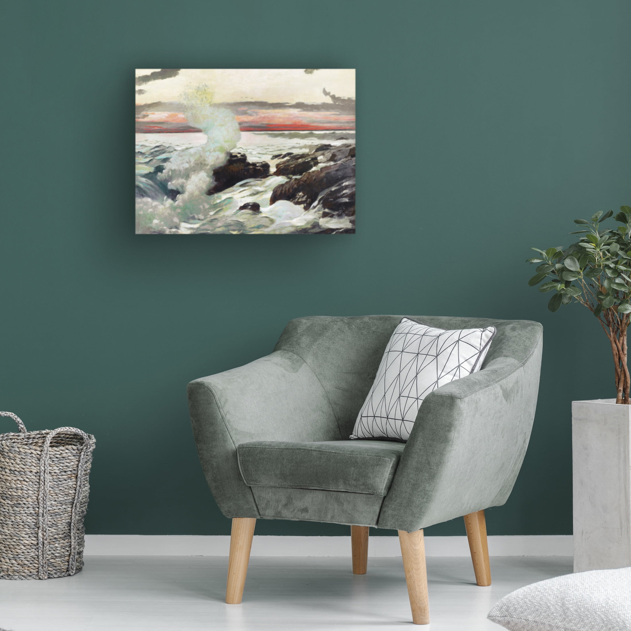 Trademark Fine Art Winslow Homer Homer's Crashing Waves II Canvas Wall Art
