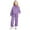 Purple, variant on Wdgfv Teen Girls Sweatsuits Half Zipper Pullover Sweatshirts Baggy Wide Leg Sweatpants Set 2 Piece Activewear Blue 8-9 Years