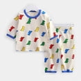 thumbnail image 2 of TOWED22 Infant Toddler Baby Girl Boy 2 Piece Long Sleeve T Shirt and Stretch Pants Set Cartoon Print Fall Winter Clothes Outfits Clothing(Light Blue,1-2 Y), 2 of 4