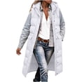 thumbnail image 6 of Cmfcve Womens Plus Size Puffer Vest Long Hooded Sleeveless Jacket Zip Snap Front Winter Casual Layering Outerwear, 6 of 9