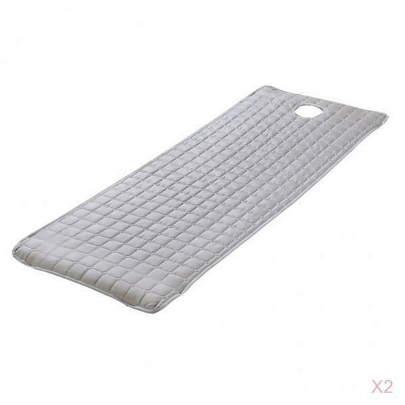 Thicken Spa Massage Table Sheet Cover Beauty Salon Bed Pad Mattress with Breath Hole (2PCS Sold) , Grey, as described