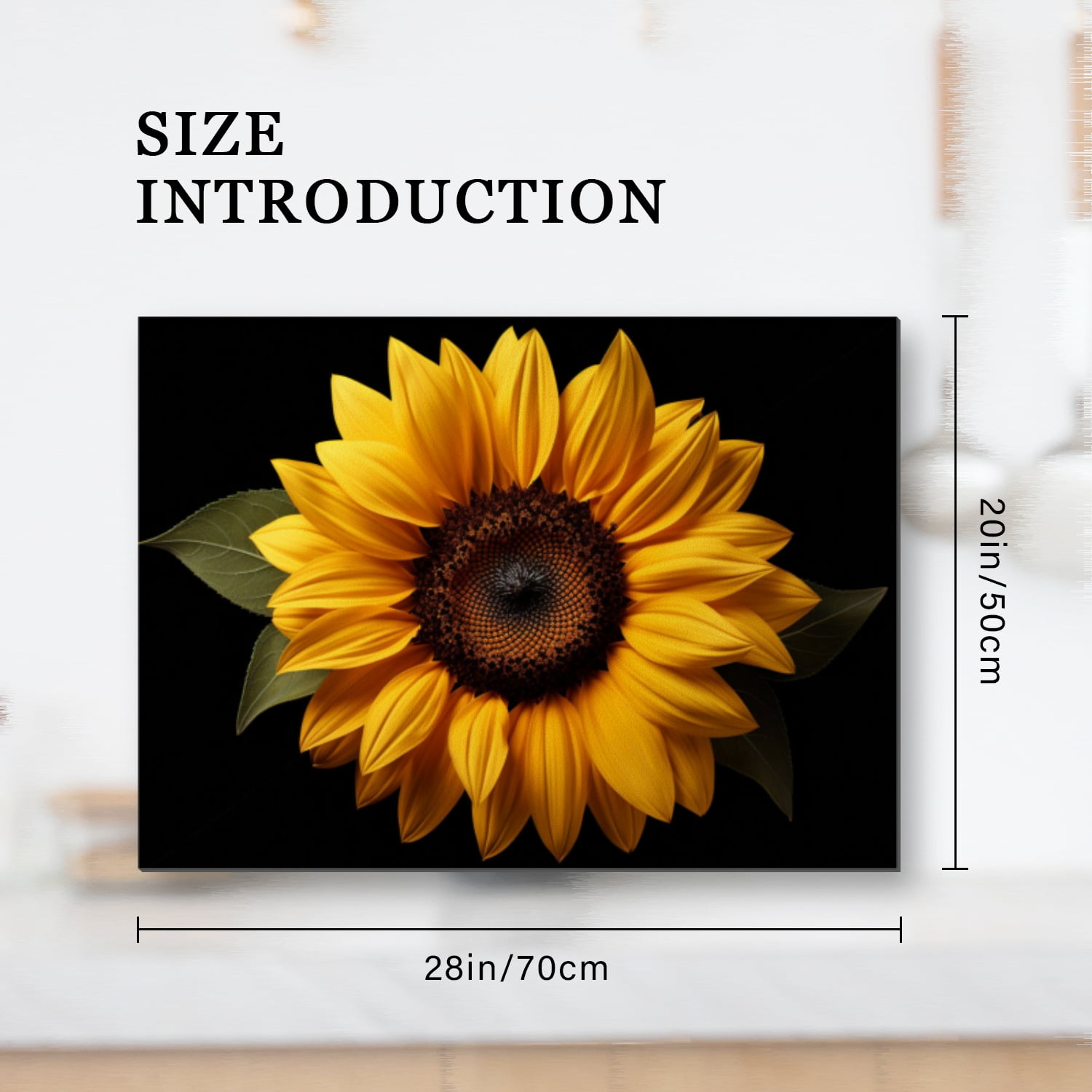 Cover for Gas Stove Top, Golden Sunflower Blooming Print Heat Resistant Stove Burner Covers, Glass Induction Cooktop Protector Mat for Kitchen RV (28×20 Inch)