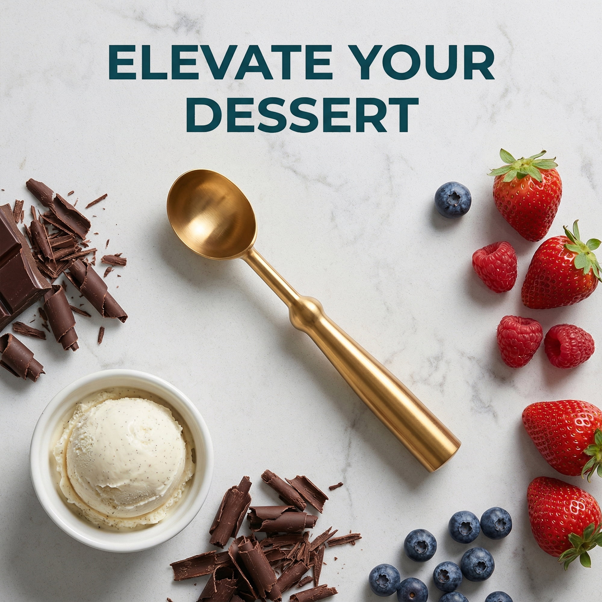 Unique Bargains Stainless Steel Ice Cream Scoop for Easy Release Gold