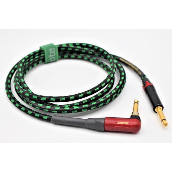 Evidence Audio Geistnote's Lyric Hg Instrument Cable with Neutrik Silent Plug and Gold Connectors 20 Ft (6 M) ~ Right Angle to Straight