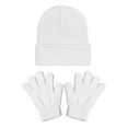 thumbnail image 5 of AWZXDE Soft Kids Winter Hat With Mittens Set Kids Hats And Gloves Soft Lined Cap For Boys Girls Infant Toddler Cold Weather White, 5 of 5