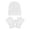 White, variant on Toddler Boy Hat Girl Winter Knit Beanie and Gloves Set â Solid Color Lined Thermal Cap with Matching Mittens, Basic Warm Essentials for 2-8 Years Kids Daily