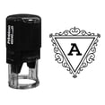 thumbnail image 1 of Printtoo R-40 Swirl Border Triangle A Alphabet Monogram Initial Self Inking Rubber Stamp Office Stationary, 1 of 6