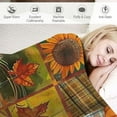 thumbnail image 3 of Qinduosi Fall Decoraitve Blanket Twin Thanksgiving Autumn Pumpkins Sunflower Blanket Sofa Bed Living Room Soft Plush Blankets and s, 3 of 6