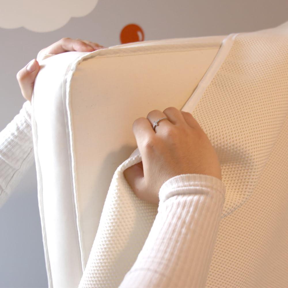 Naturepedic Organic Crib Mattress - 2-Stage Lightweight Infant & Toddler Mattress with Protector Pad - Waterproof, Breathable & Non-Toxic for Baby and Toddler Bed
