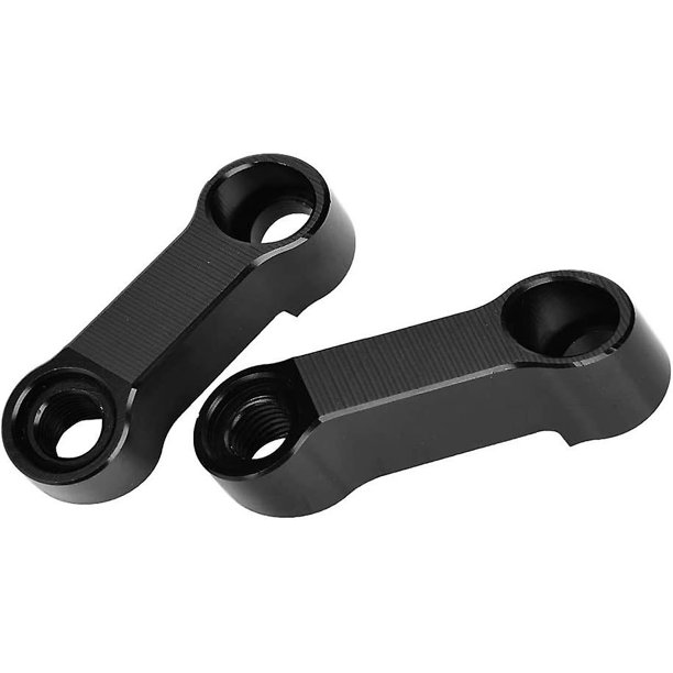 Adaptador de extensión de elevadores de espejo de aluminio, 10 mm 8 mm Kit de adaptador de espejo retrovisor de motocicleta Extensor de montaje vertical (1 pieza, negro) ShuxiuWang 8390613431776