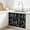 Black, variant on Cabinet Curtains 10"W x 11"L, Halloween Sink Skirt for Bathroom Kitchen Self Adhesive, Funny Skeleton Spooky Scary Skull Black Desk Privacy Short Curtain for Shelves Closet Table Storage
