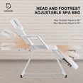 thumbnail image 4 of FAYEAN Facial Massage Chair, 73 Inch Spa Salon Bed with Adjustable Stool and Tool Kit, White, 4 of 8