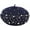 Navy, variant on Women Girls Beaded Pearl Rhinestone Wool French Beret Hat Winter Artist Painter Hats Beanie Cap