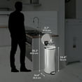 thumbnail image 7 of iTouchless SoftStep Round Stainless Steel Step Trash Can with Hinged Lid 7.93 Gallon (IP08RSS), 7 of 7