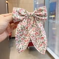 thumbnail image 2 of Polka Dot Floral Print Hair Clips Girls Daisy Bow Hairpin Pastoral Retro Style Barrettes Big Bowknot Hairpin Hair Accessories #447626, 2 of 2