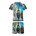thumbnail image 5 of Ninjago Boys 2-Piece Swimsuit Set, Short Sleeve Rash Guard & Swim Trunks, 5 of 7