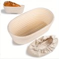 thumbnail image 2 of DEKAXID - Juego de 2 cestas de bambú de lujo para fermentación de pan artesanal. Moldes versátiles, aptos para contacto con alimentos, para panes y pasteles de masa madre., 2 of 7